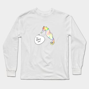 Funny Rainbow Seahorse Long Sleeve T-Shirt